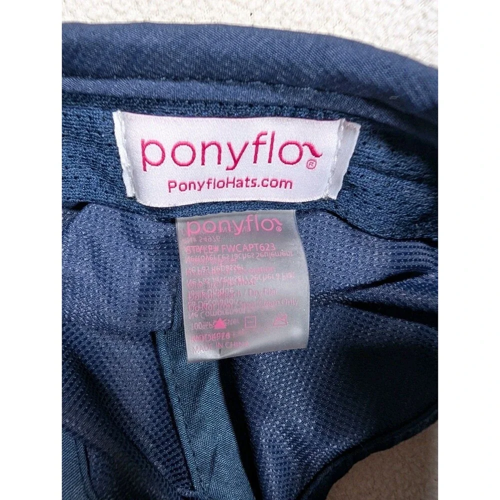 PONYFLO Alex Active Blue Adjustable Strap Back Hat Cap FWCAPT623 Womens